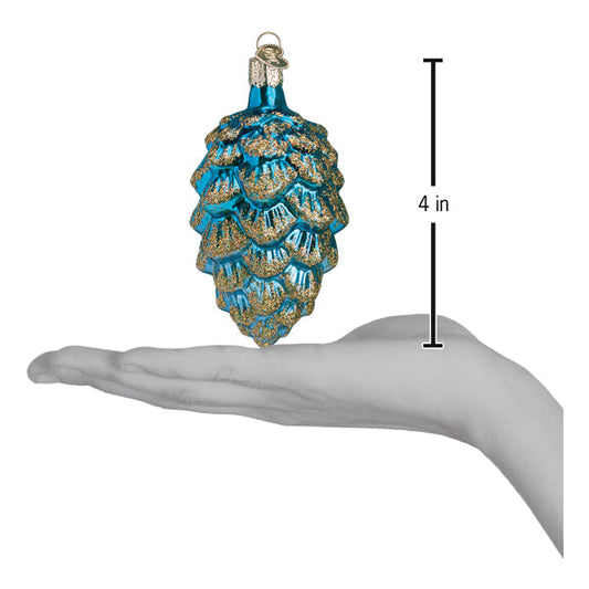 Blå Kongle Ornament
