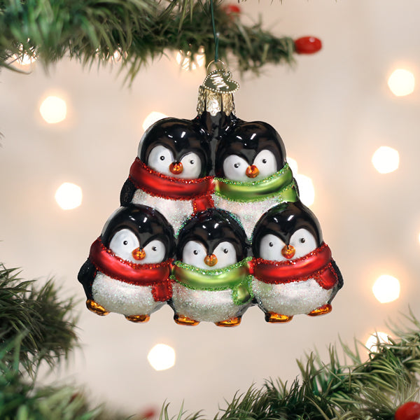 Pingvinfamilie ornament